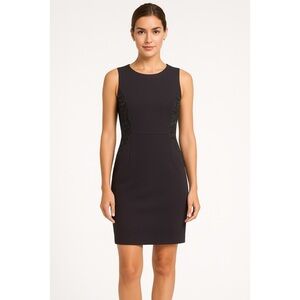 Banana Republic Gray Pencil Dress Sheath Tweed Insert Sleeveless, Size 0P